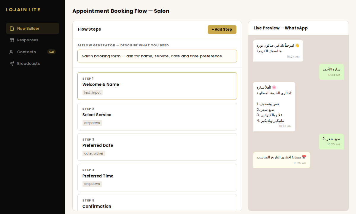 lojain-lite product dashboard